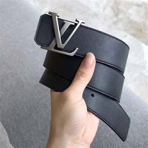 louis vuitton mens black belt